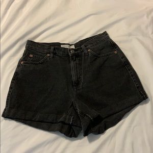 Topshop Black Mom Jean Shorts Size 8
